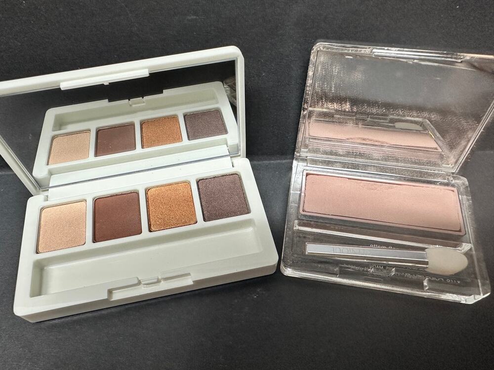 NOS 2X Clinique Eye Shadows AG Nude Rose and All About Shadow Quad